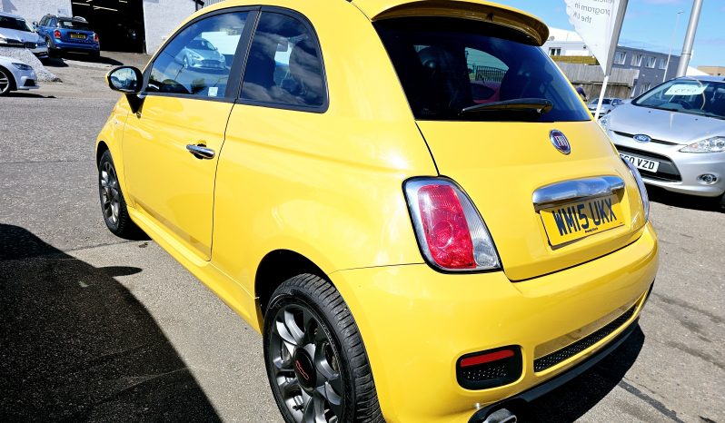 2015 Yellow Fiat 500 S 1.2 Petrol.57K Miles. Ulez free.£35 Tax.FSH..£5495 full