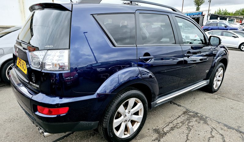 2011 Blue Mitsubishi OUTLANDER 2.2 GX 3 DI-D.4×4.MOT June 2026.No Advisory, FSH .7 Seater.leather seats. Ulez free £4995 full