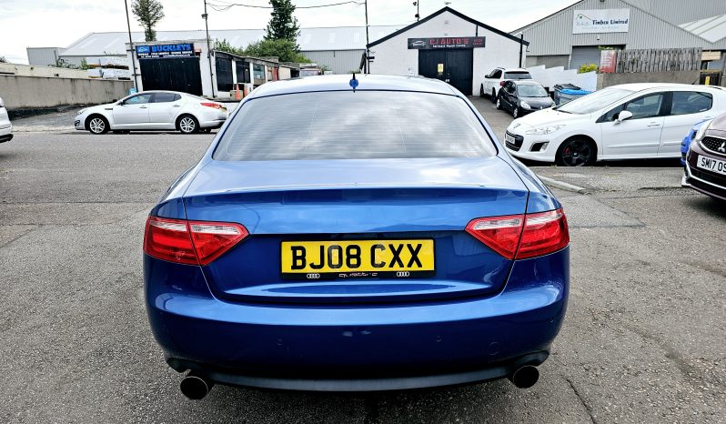 2008 Blue Audi A5 Quattro Sport TDI, 3L Diesel.low miles.2 Dr. Mot May 2026 .Leather Seats £3795 full