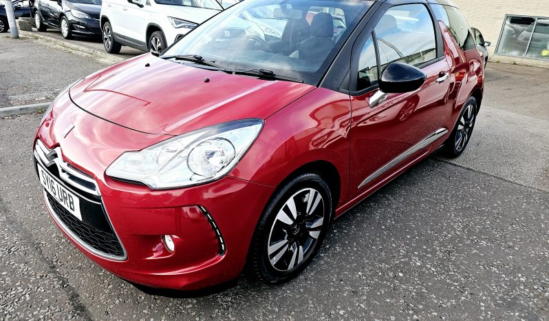 2016 Red DS3 Dstyle Dsign,1.2L petrol .MOT March 2026.Ulez free.FSH.£4995 full