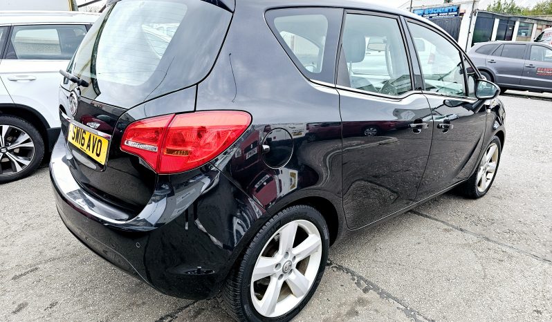 2016 Black Vauxhall Meriva Tech Line, 1.4 Petrol. MOT July 2026.52k miles. ulez free £4495 full