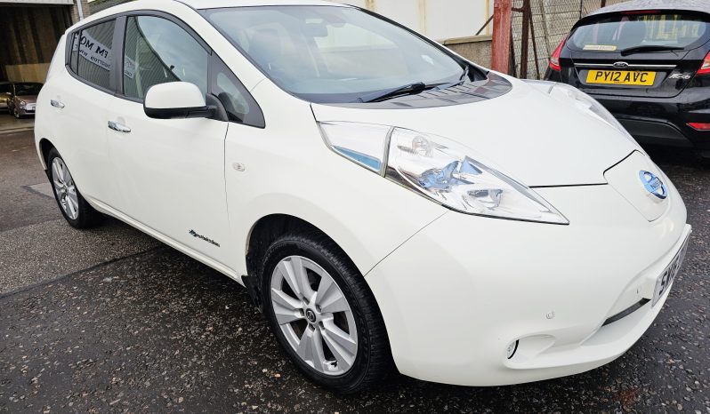 Automatic! 56k miles!2016 White Nissan Leaf 80kw Tekna .MOT November 2026.5Dr.FSH.Ulez free £6495 full