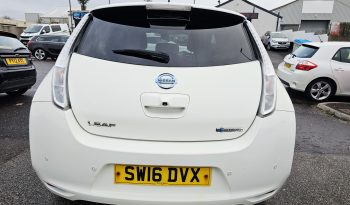 Automatic! 56k miles!2016 White Nissan Leaf 80kw Tekna .MOT November 2026.5Dr.FSH.Ulez free £6495 full