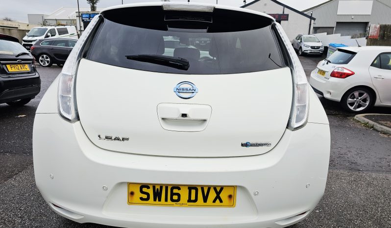 Automatic! 56k miles!2016 White Nissan Leaf 80kw Tekna .MOT November 2026.5Dr.FSH.Ulez free £6495 full