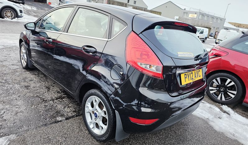 2012 Black Ford Fiesta Zetec 1.2 petrol. 5Dr. MOT July 2026.Low Miles.Ulez free.2 Owner £2995 full