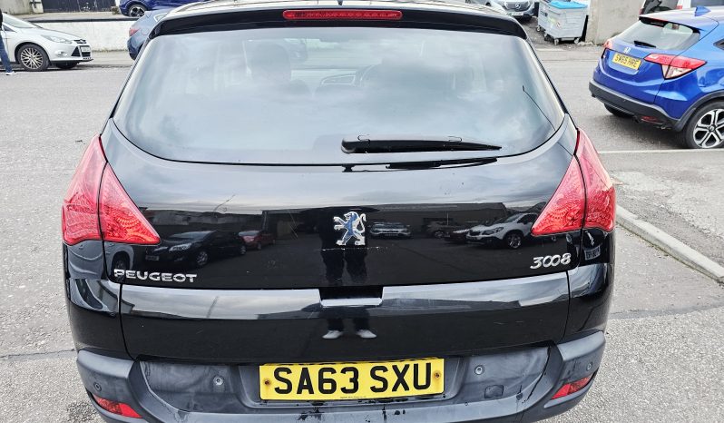2013 Black Peugeot 3008 Active ,1.6 Petrol.5 Dr.Mot September 2026. 72k miles.FSH.1 Owner £2995    full