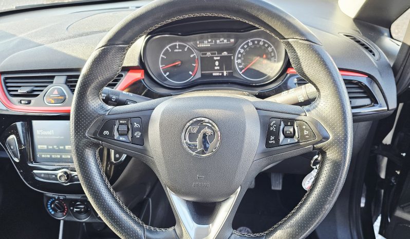 2018 Black Vauxhall CORSA SRI VX-Line NAV, 1.4 PETROL.MOT February 2027.low miles.FSH.2 Owner.Ulez free £6495 full