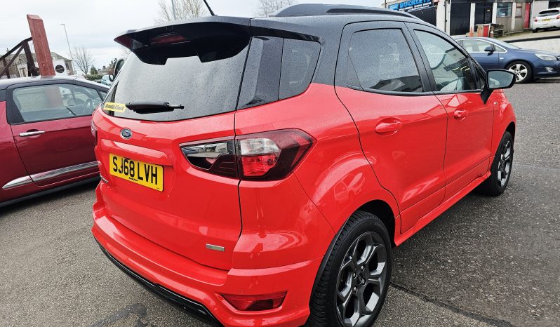 36k Miles! 2018 Red Ford Ecosport ST-Line, 1L Petrol.MOT March 2027.SUV,FSH.Ulez Free.Reverse Camera.1 Owner £8995 full
