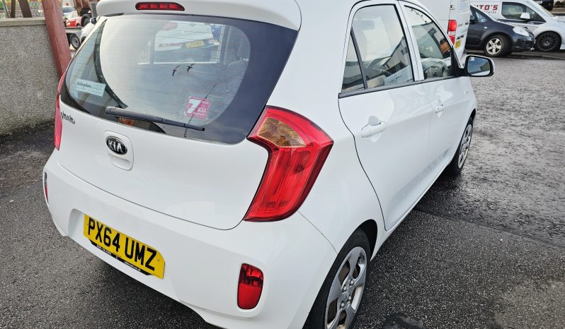 2014 White KIA PICANTO,1L Petrol.MOT August 2026.5Dr.Low miles.£20 Tax.FSH.Ulez Free £2995 full