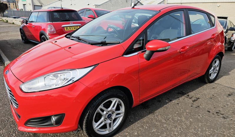 2013 Red Ford Fiesta Zetec, 1.2 petrol. 5Dr. MOT March 2027.5Dr.Low Miles. Ulez free.FSH. 2 Owner £3995 full