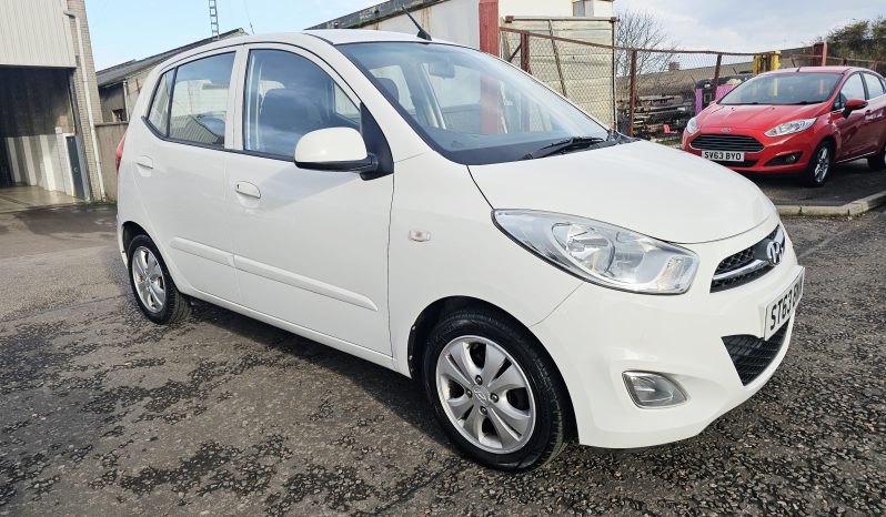 46k Miles! 2013 White Hyundai i10 Active, 1.2 L petrol, Mot Octover 2026.5dr. Aux.£20 tax. SH.Ulez free.1 Owner £3495 full