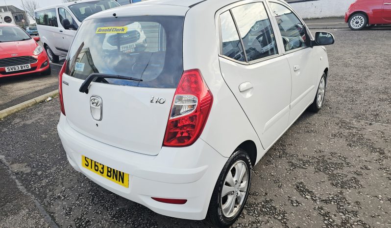 46k Miles! 2013 White Hyundai i10 Active, 1.2 L petrol, Mot Octover 2026.5dr. Aux.£20 tax. SH.Ulez free.1 Owner £3495 full