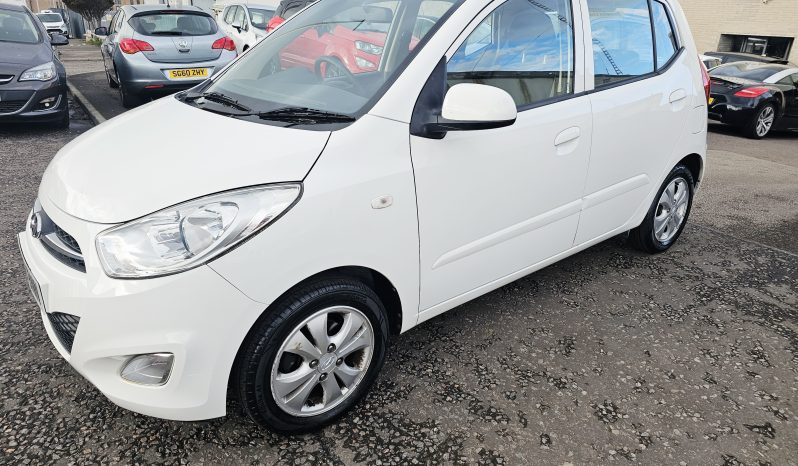 46k Miles! 2013 White Hyundai i10 Active, 1.2 L petrol, Mot Octover 2026.5dr. Aux.£20 tax. SH.Ulez free.1 Owner £3495 full