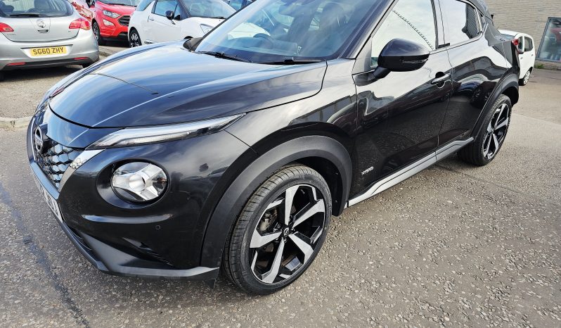24k Miles! Automatic! 2022 Black Nissan Juke Hybrid Tekna, 1.6 Hybrid Electric ,MOT December 2026. Aux. 5Dr.FSH.Cruise Control.360 Camera.Ulez free.1 Owner £16995 full