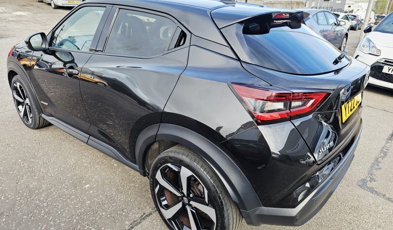 24k Miles! Automatic! 2022 Black Nissan Juke Hybrid Tekna, 1.6 Hybrid Electric ,MOT December 2026. Aux. 5Dr.FSH.Cruise Control.360 Camera.Ulez free.1 Owner £16995 full