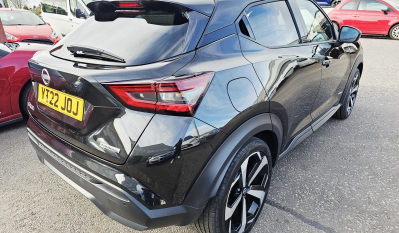 24k Miles! Automatic! 2022 Black Nissan Juke Hybrid Tekna, 1.6 Hybrid Electric ,MOT December 2026. Aux. 5Dr.FSH.Cruise Control.360 Camera.Ulez free.1 Owner £16995 full