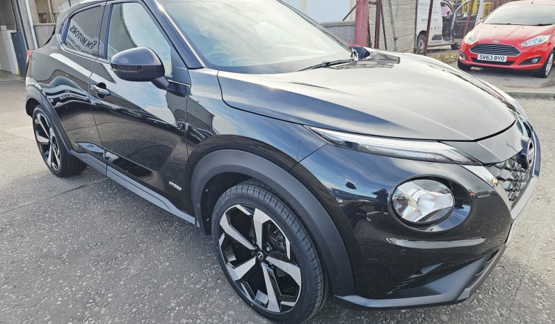 24k Miles! Automatic! 2022 Black Nissan Juke Hybrid Tekna, 1.6 Hybrid Electric ,MOT December 2026. Aux. 5Dr.FSH.Cruise Control.360 Camera.Ulez free.1 Owner £16995 full
