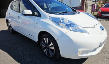 46k Miles! Automatic! 2015 White Nissan Leaf 80kw Tekna .MOT February 2027.5Dr.FSH.Heated Seats.Reverse Camera.Ulez free £4495 full