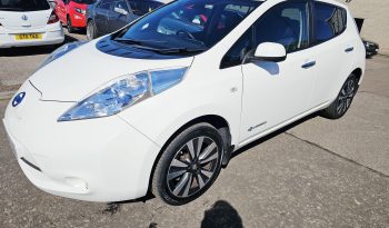 46k Miles! Automatic! 2015 White Nissan Leaf 80kw Tekna .MOT February 2027.5Dr.FSH.Heated Seats.Reverse Camera.Ulez free £4495 full