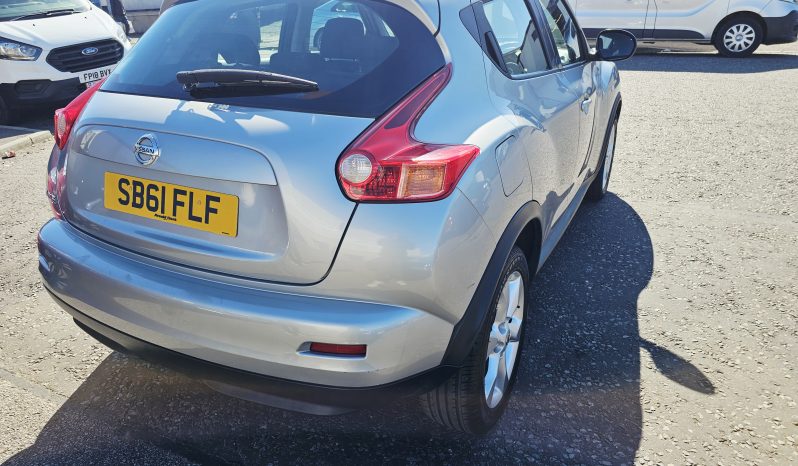 2012 Silver Nissan Juke Acenta, 1.6L Petrol,MOT February 2027. Aux. 5Dr.FSH.63k Miles.Cruise Control.Ulez free.2 Owner £3995 full