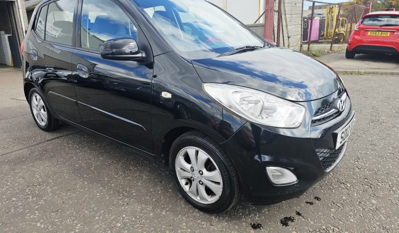 2012 Black Hyundai i10 Active, 1.2 L petrol, Mot May 2027. 5dr. Aux.£20 tax. FSH.Ulez free £2495 full