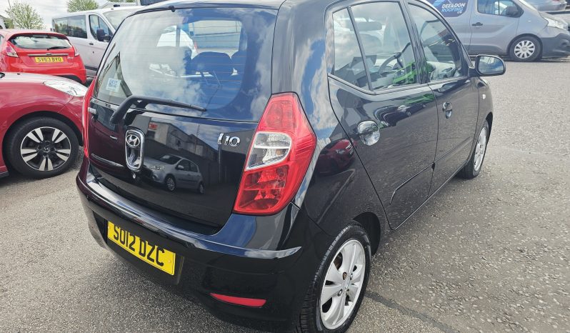2012 Black Hyundai i10 Active, 1.2 L petrol, Mot May 2027. 5dr. Aux.£20 tax. FSH.Ulez free £2495 full