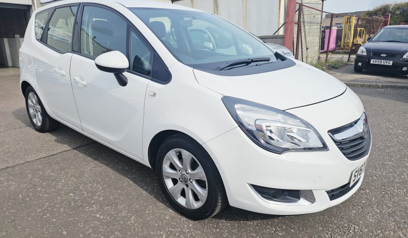 2017 White Vauxhall Meriva Life,1.4L Petrol, MOT June 2027.MPV.69k Miles.5Dr.FSH.Ulez free.2 Owner £3995 full
