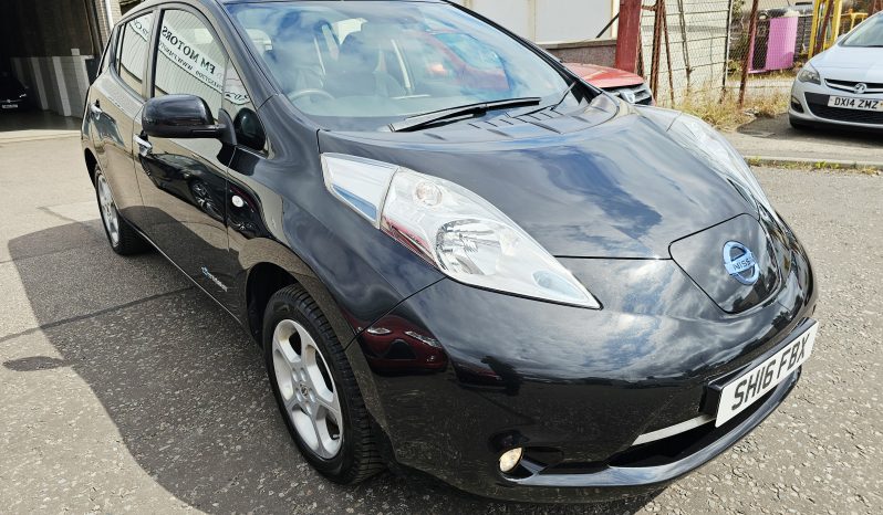 Automatic! 62k miles! 2016 Black Nissan Leaf 80kw Tekna .MOT December 2026.5Dr.£20 Tax.FSH.Reverse Camera.Ulez free.2 Owner £3995 full