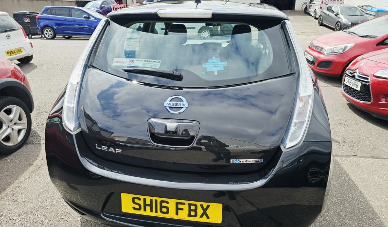Automatic! 62k miles! 2016 Black Nissan Leaf 80kw Tekna .MOT December 2026.5Dr.£20 Tax.FSH.Reverse Camera.Ulez free.2 Owner £3995 full
